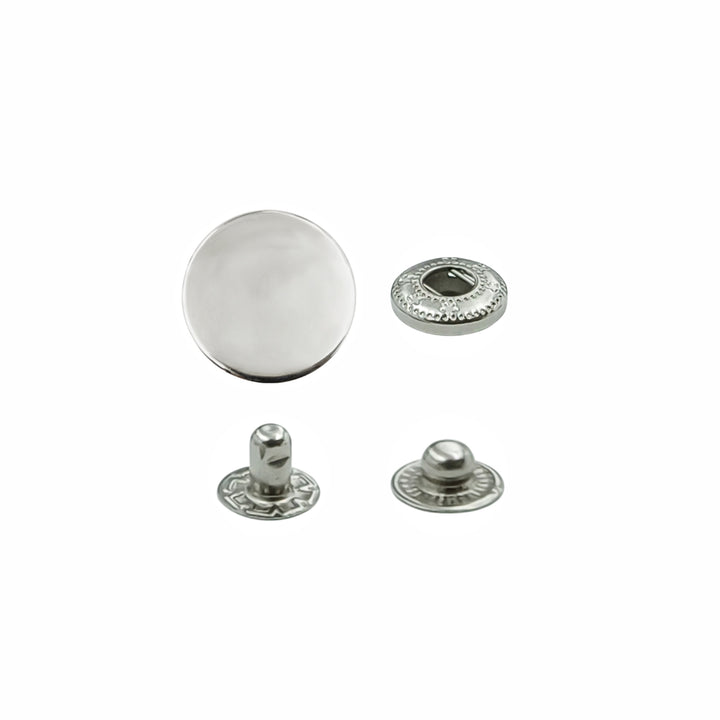 Standard Quality Assorted Metal Snap Buttons 4-Part Snap Fastener Sets