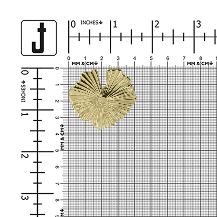Premium Shiny Leaf Textured Metal Loop Button For Clothing
