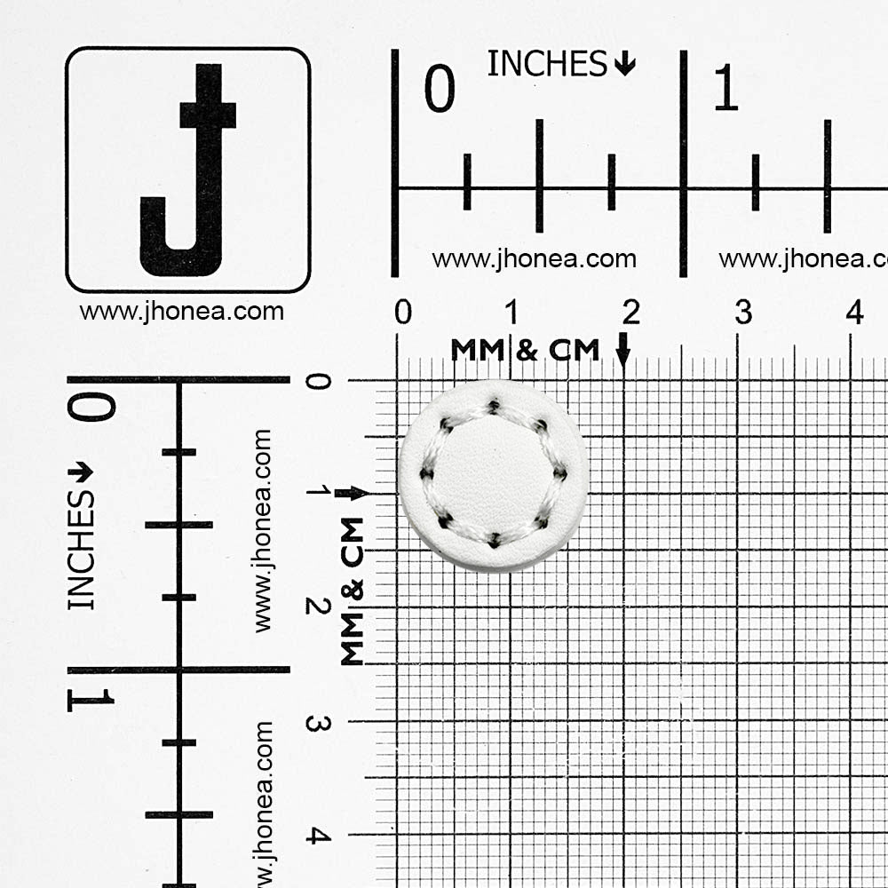 Black and White PU Leather Downhole Loop Buttons