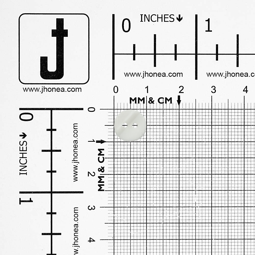 10mm White Round Shape 2-Hole Shirt Buttons