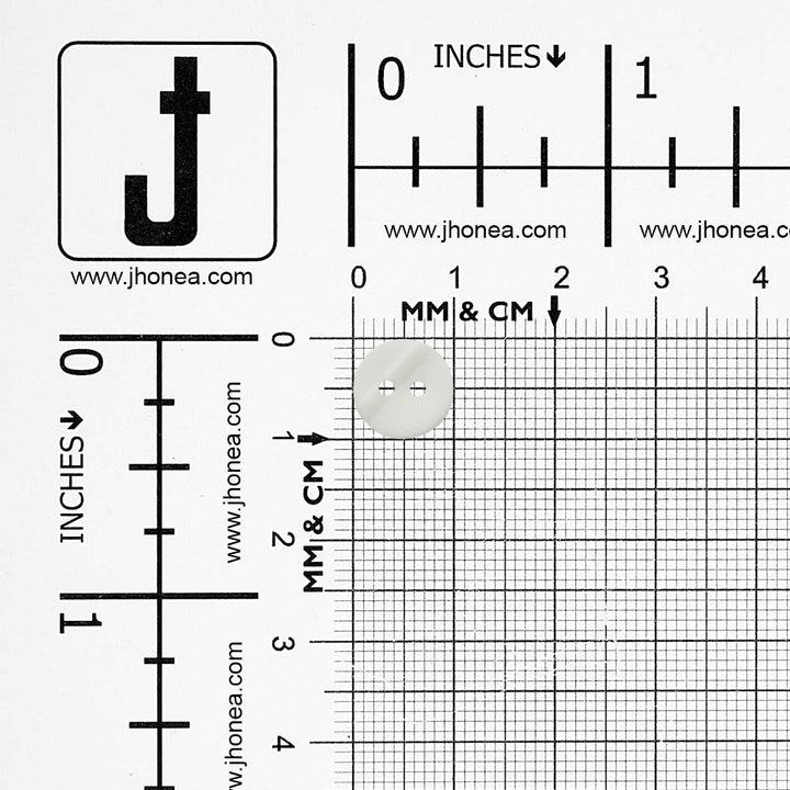 10mm White Round Shape 2-Hole Shirt Buttons