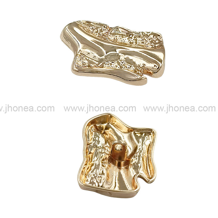 Decorative Abstract Design Shiny Finish Loop Buttons for Garments