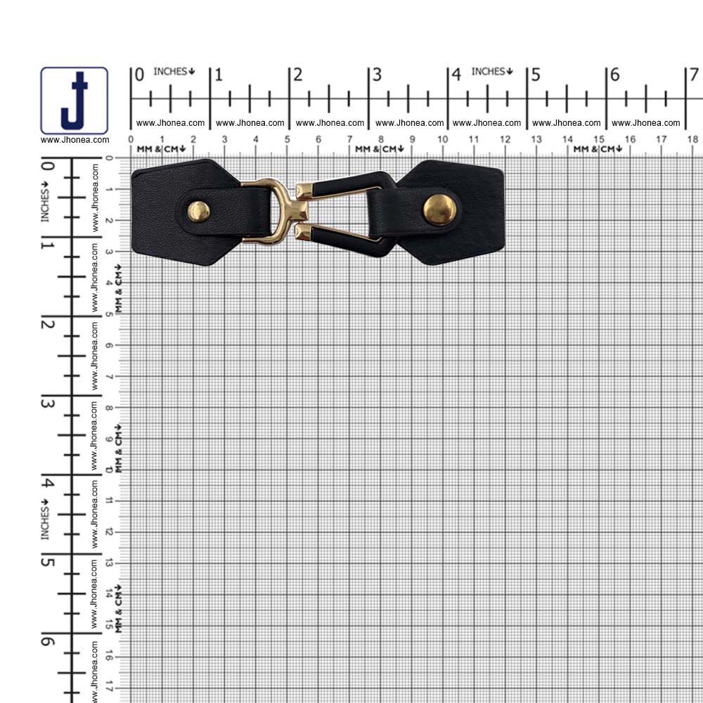 Premium PU Leather Designer Belt Buckle Closure for Coats/Jackets