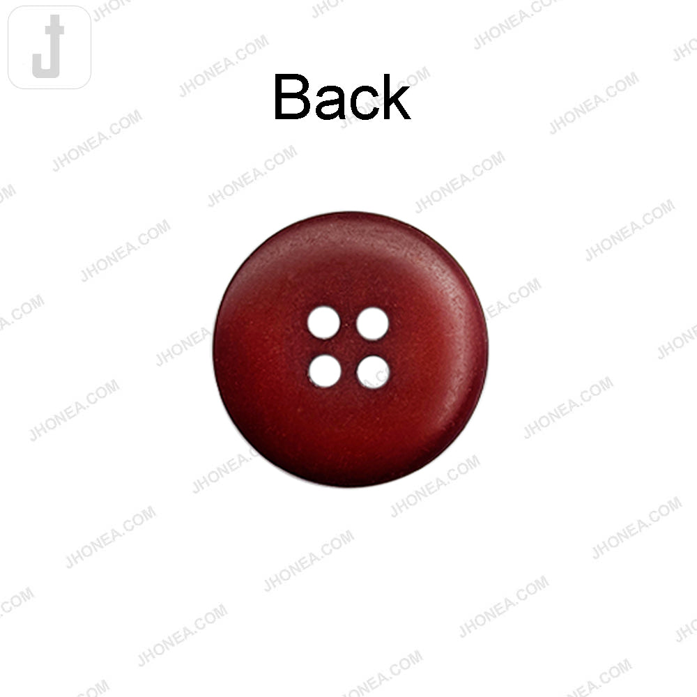 Classic Reddish Brown 4-Hole Polyester Rim Design Buttons