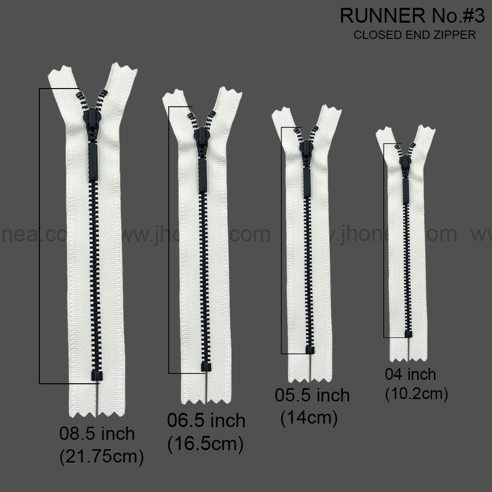 Premium Quality #3 Number Matte Black Decorative YKK Metal Zipper for Hoodies & Jackets