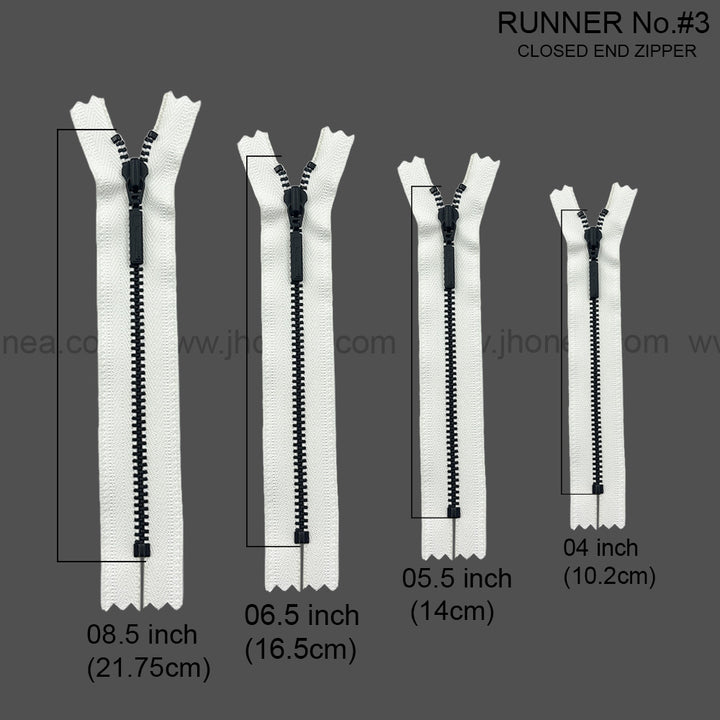Premium Quality #3 Number Matte Black Decorative YKK Metal Zipper for Hoodies & Jackets