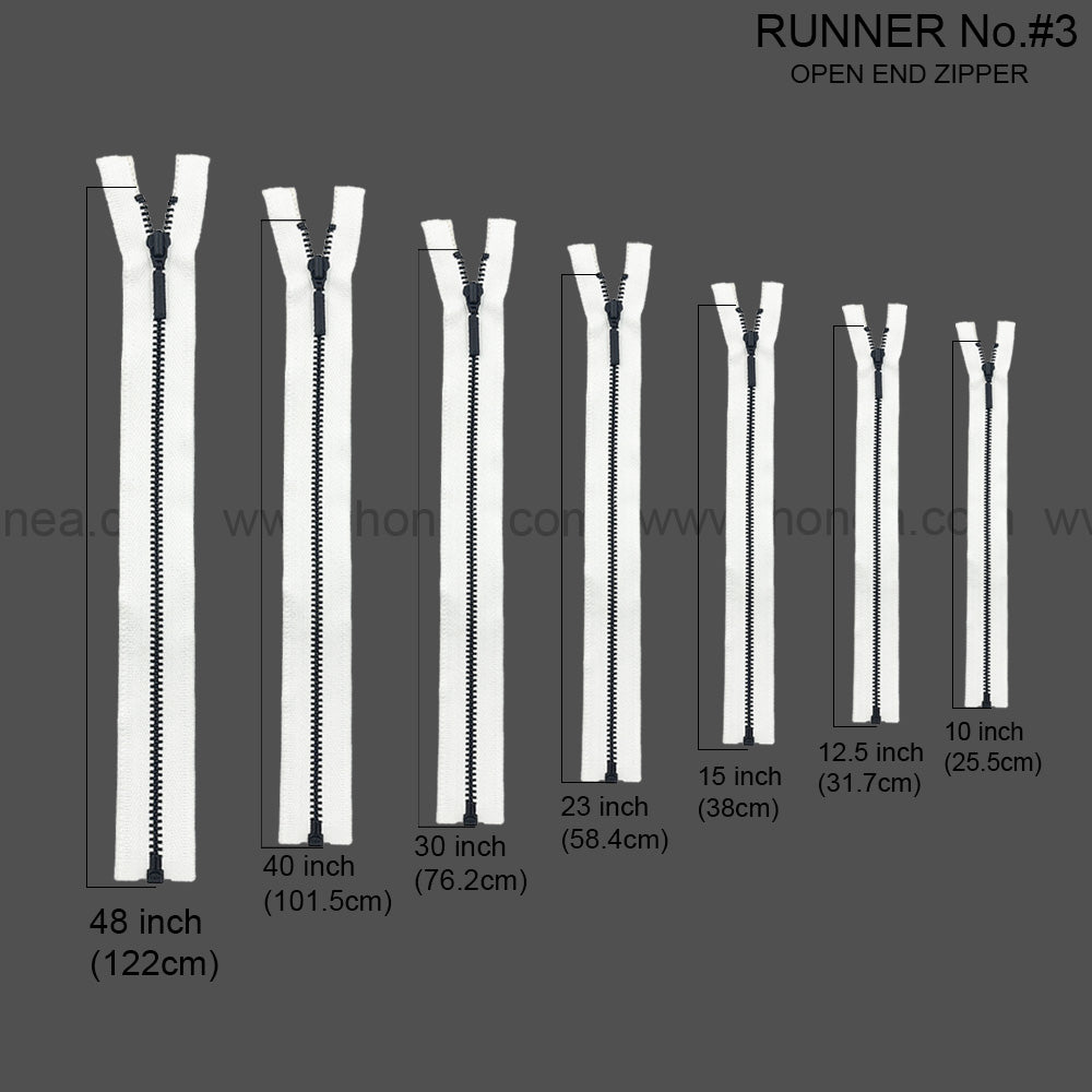 Premium Quality #3 Number Matte Black Decorative YKK Metal Zipper for Hoodies & Jackets
