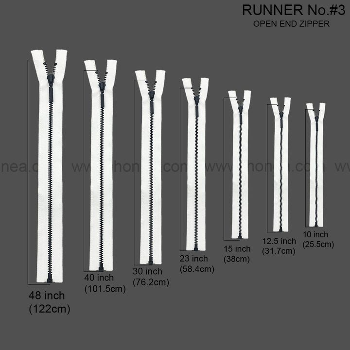 Premium Quality #3 Number Matte Black Decorative YKK Metal Zipper for Hoodies & Jackets