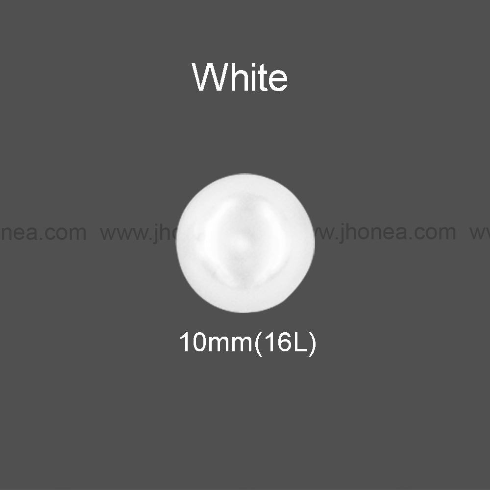 Sparkly Dome Shape Plastic Pearl Down Loop Button for Kurta