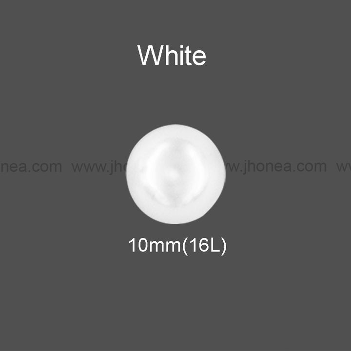 Sparkly Dome Shape Plastic Pearl Down Loop Button for Kurta
