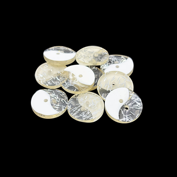Classic Yin-Yang Design 2-Hole Polyester Buttons