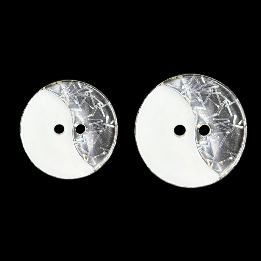 Classic Yin-Yang Design 2 Hole Polyester Buttons