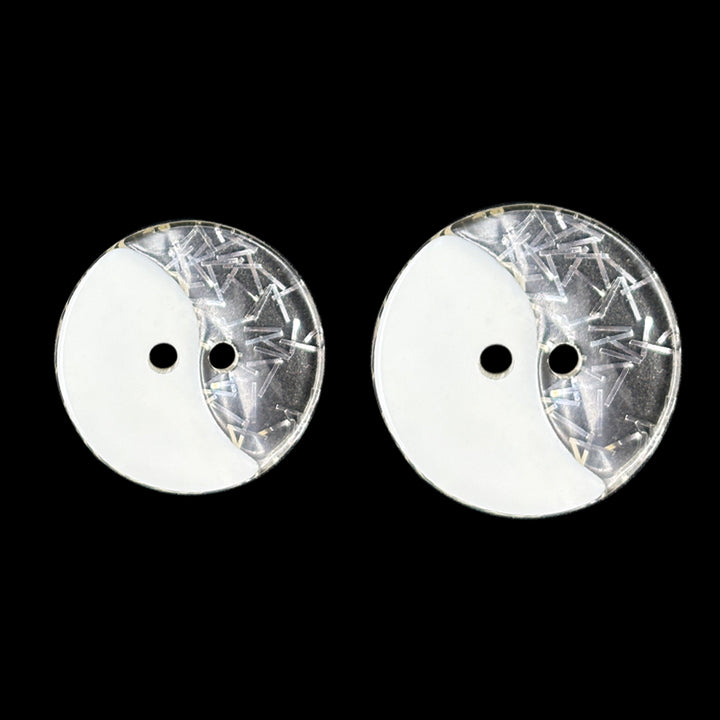 Classic Yin-Yang Design 2 Hole Polyester Buttons