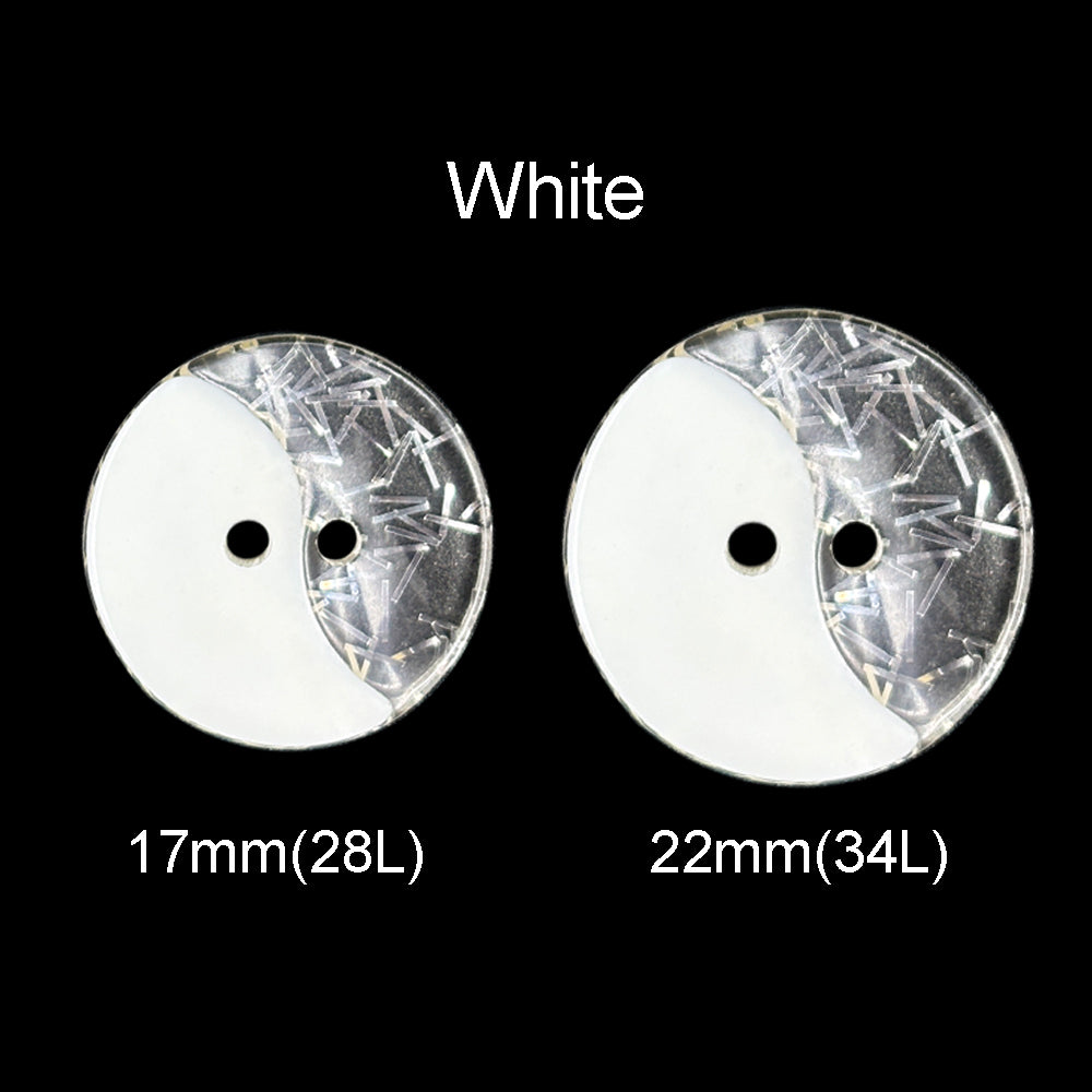 Classic Yin-Yang Design 2-Hole Polyester Buttons
