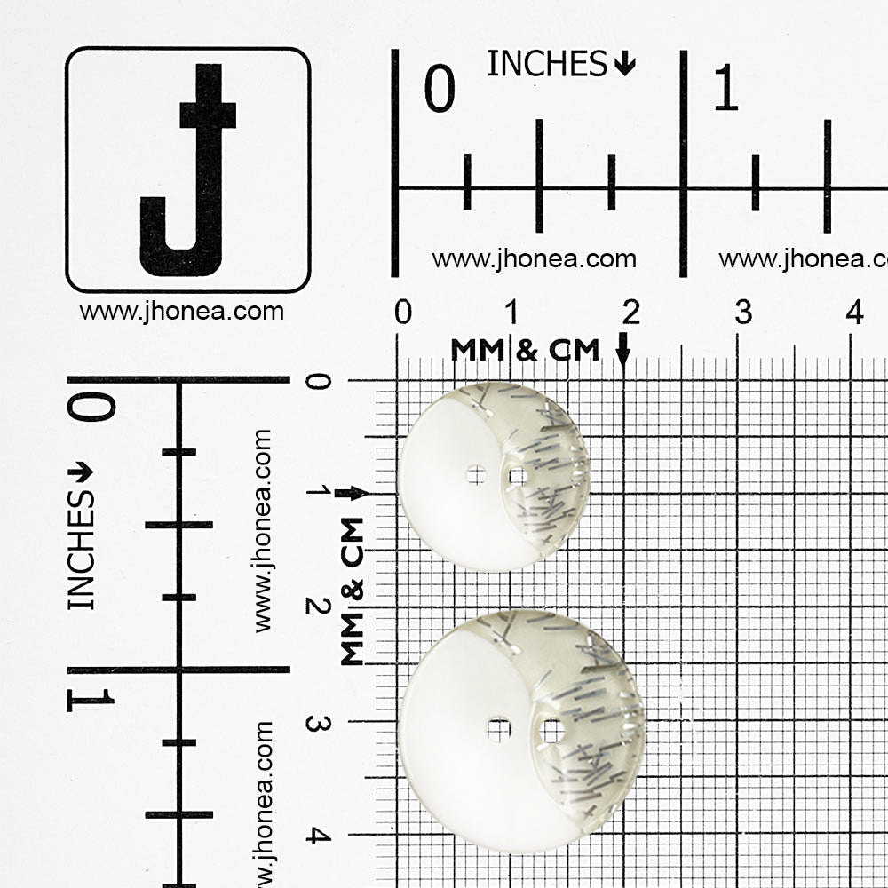 Classic Yin-Yang Design 2-Hole Polyester Buttons