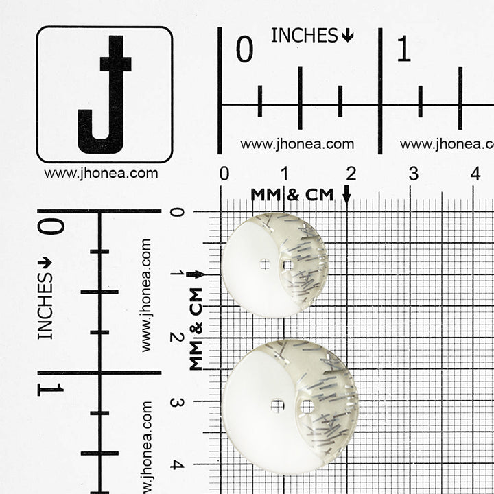 Classic Yin-Yang Design 2-Hole Polyester Buttons