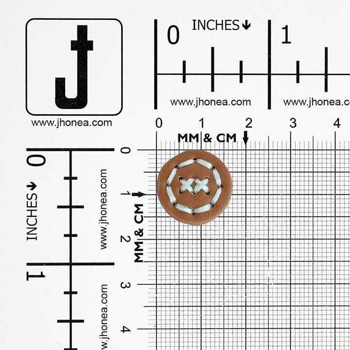 Fancy 17mm(28L) PU Leather Downhole Loop Buttons