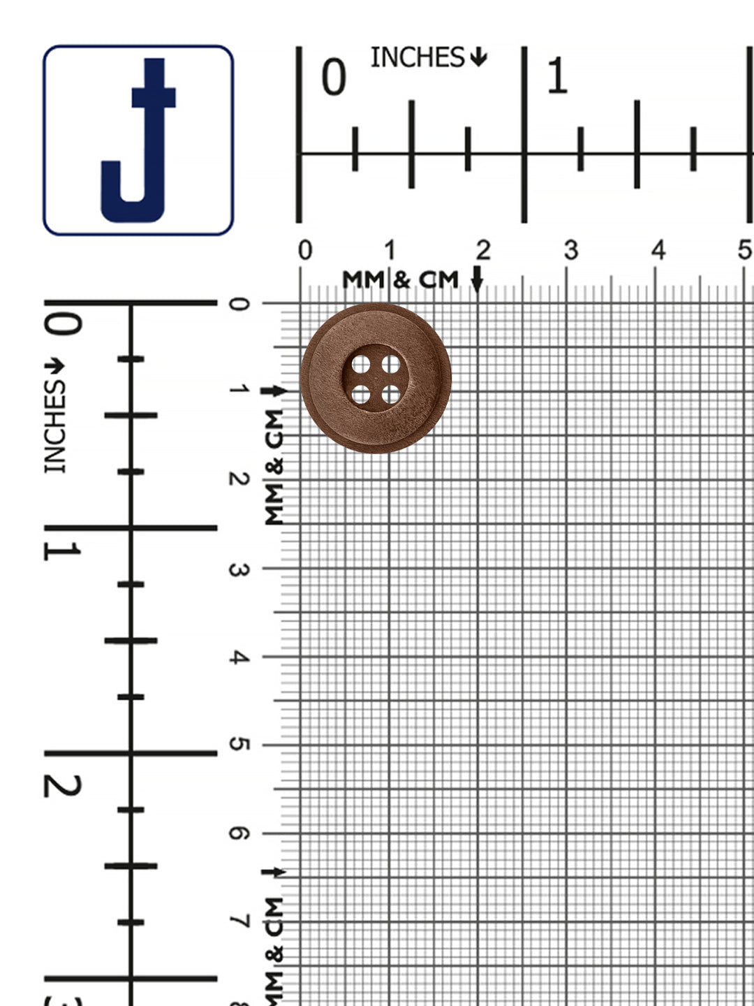 Classic 4-Hole Wooden Button with Rounded Rim Design