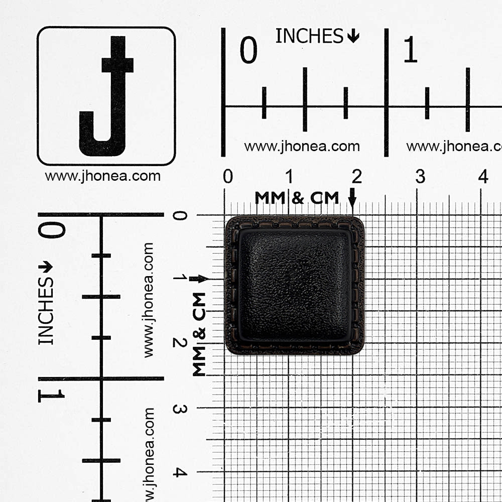 Square Shaped Brown ABS Plastic Back Loop Button for Garments