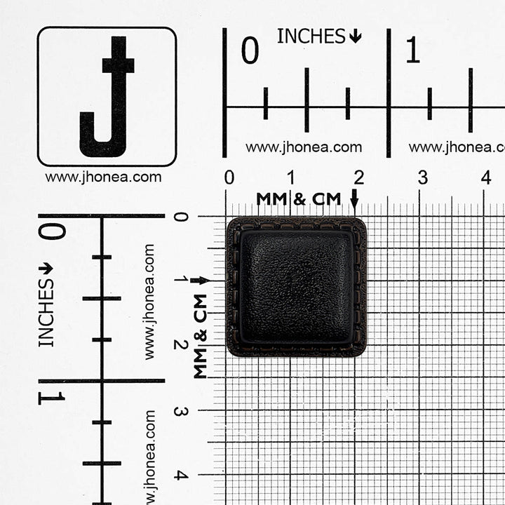 Square Shaped Brown ABS Plastic Back Loop Button for Garments