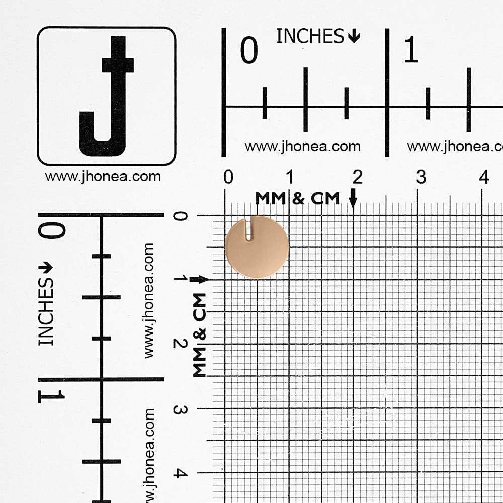 Classic 10mm Cutting Edge Design Matte Finish Metal Button