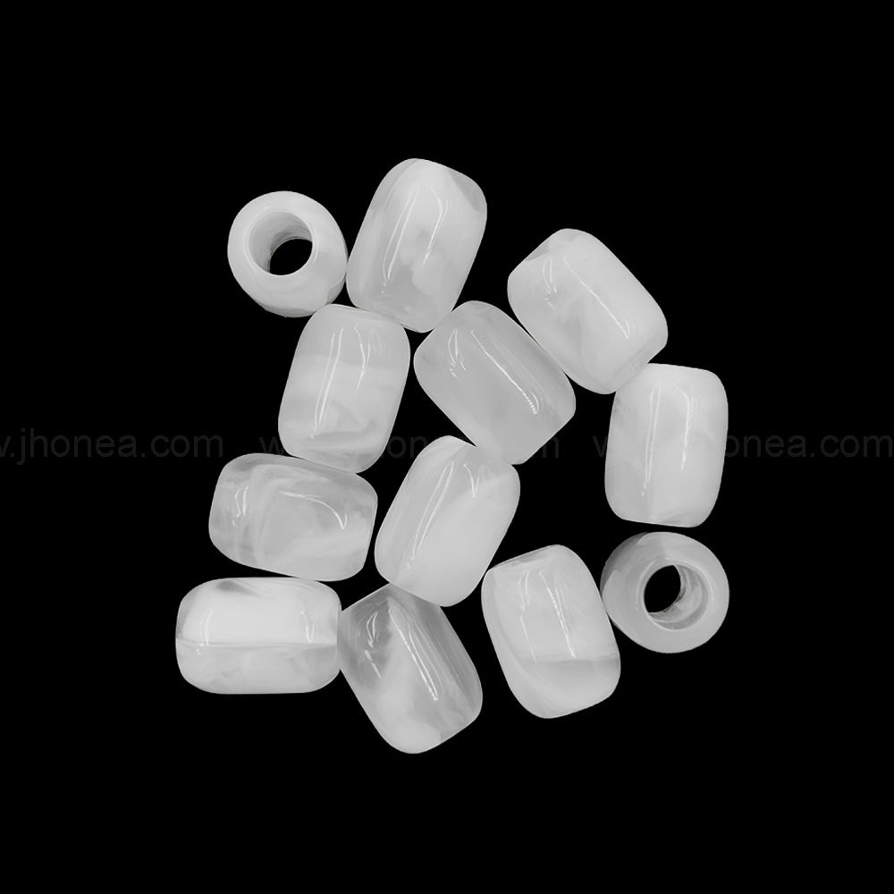 Stylish Black and White Polyester Beads for DIY Jewelry Accessories