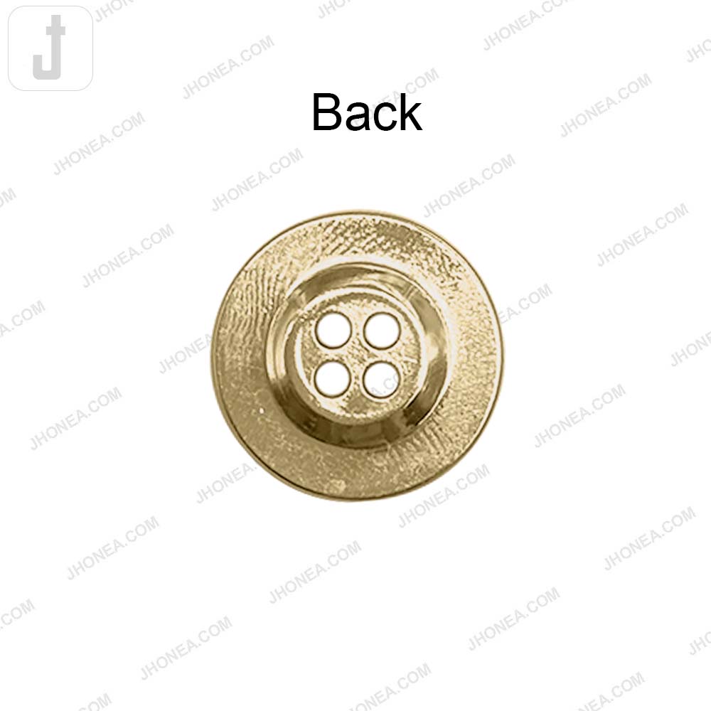 Premium Shiny Finish 4-Hole Hollow Metal Buttons for Jackets/Coats/Blazers