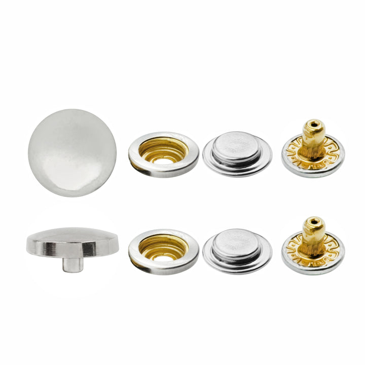 Shiny Round Shape Metal Snap Buttons for Leather Jacket/Shirt