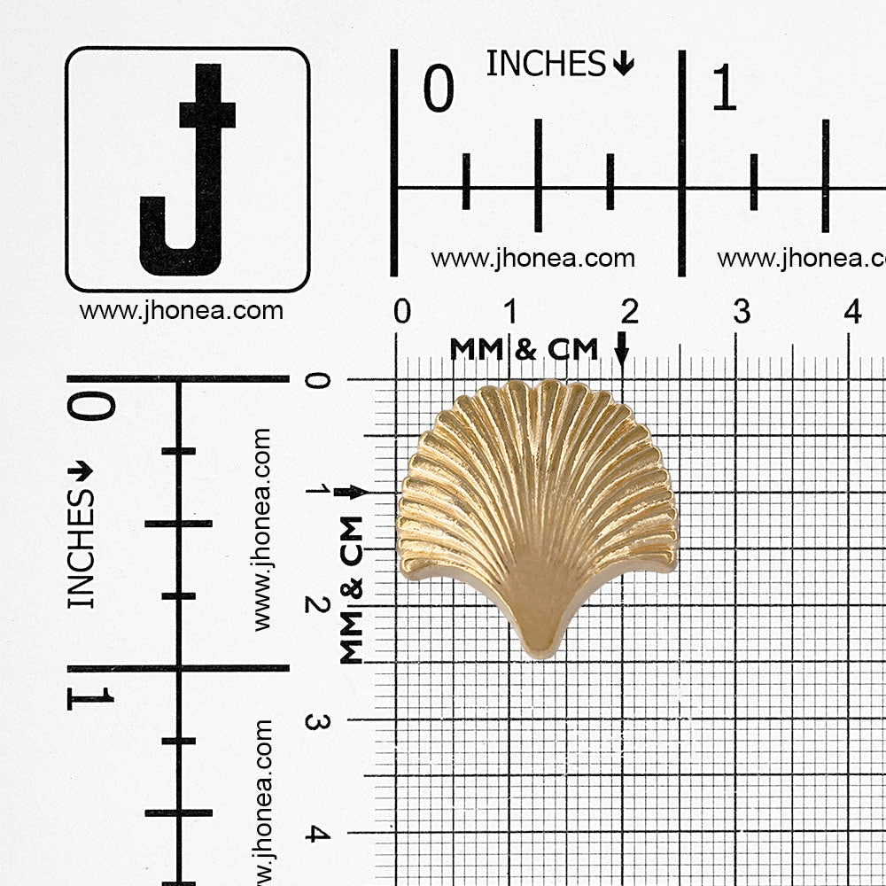 Decorative Sea Shell Shape 25mm(40L) Shank Metal Button