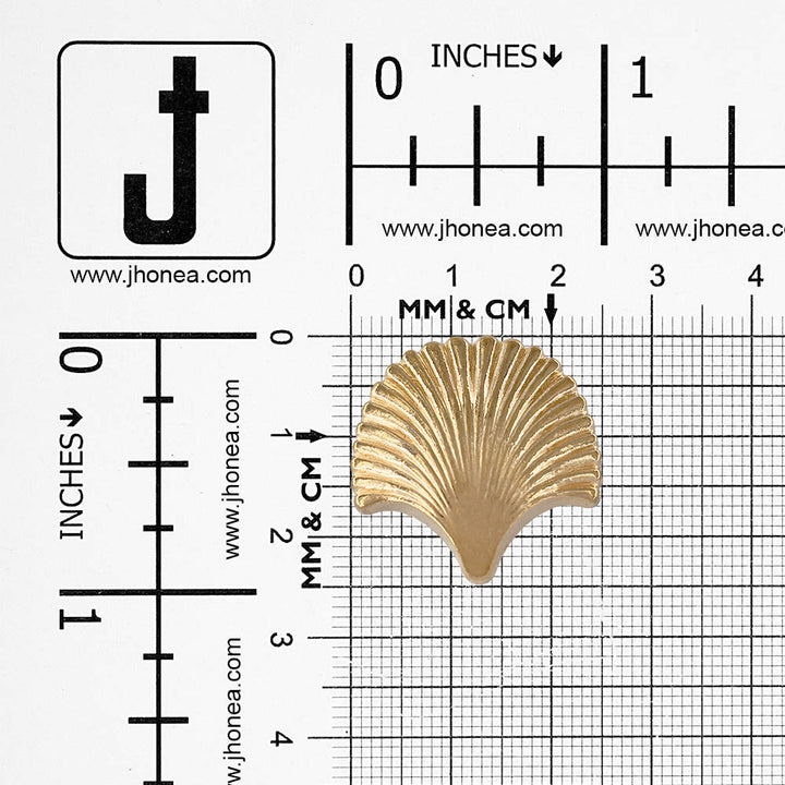 Decorative Sea Shell Shape 25mm(40L) Shank Metal Button