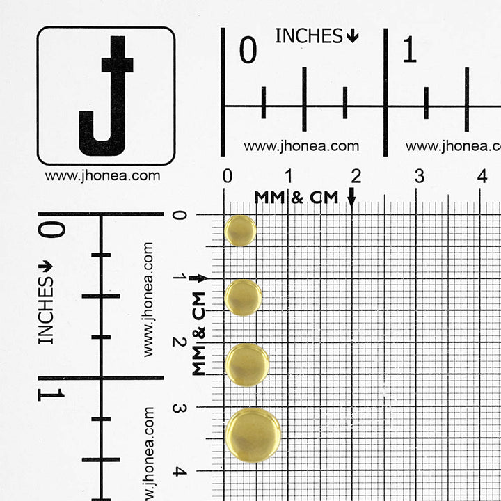 Elegant Solid Brass Flat Rivets for Denim/Leather/Bags/DIY Craft Projects