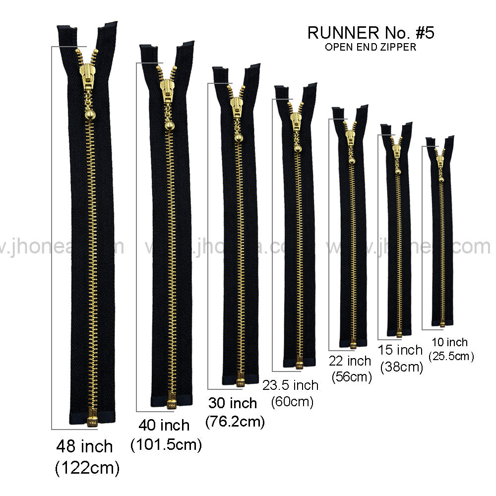 YKK- #5 Premium Quality Golden Ball Runner Coat YKK Zipper