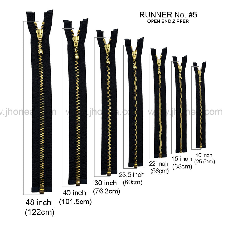 YKK- #5 Premium Quality Golden Ball Runner Coat YKK Zipper