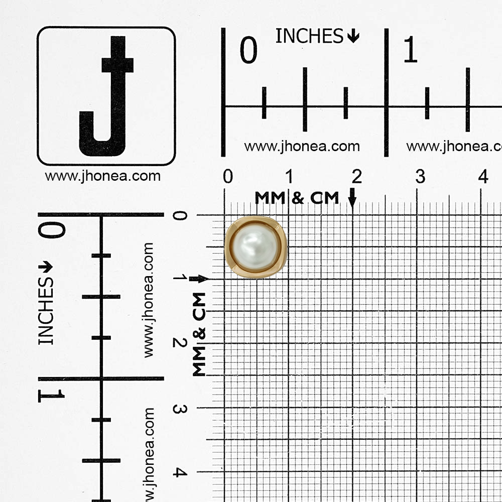 Rounded Square Shape Matte & Shiny Pearl Buttons
