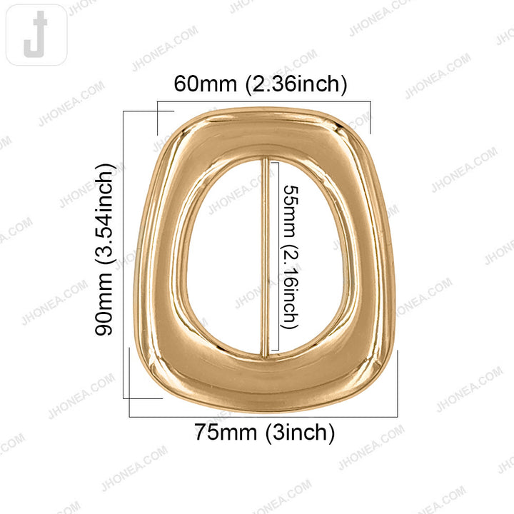 Stylish Shiny Smooth Finish Sliding Metal Belt Buckle