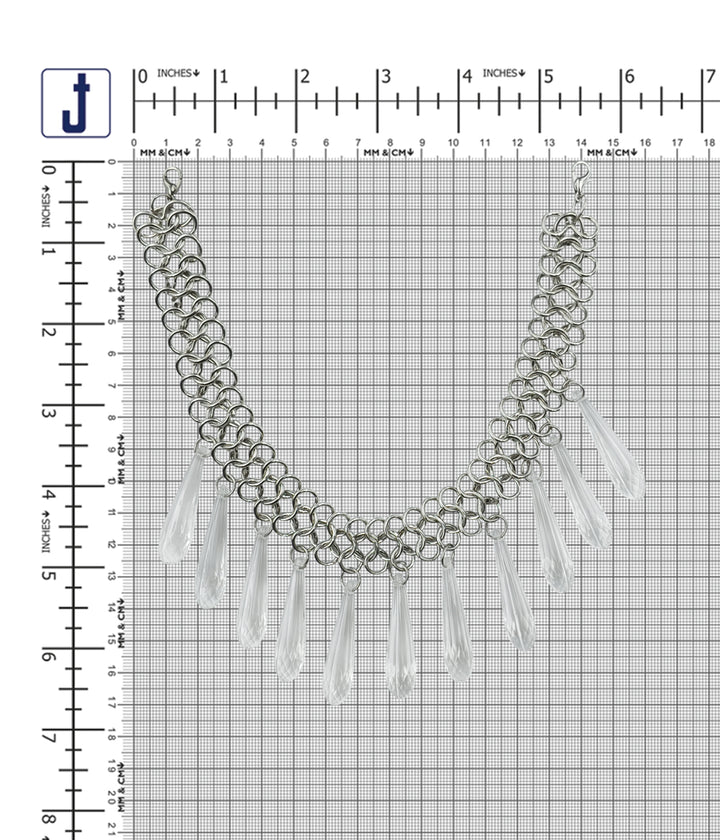 Stylish Silver Tassel Choker Necklace for Women