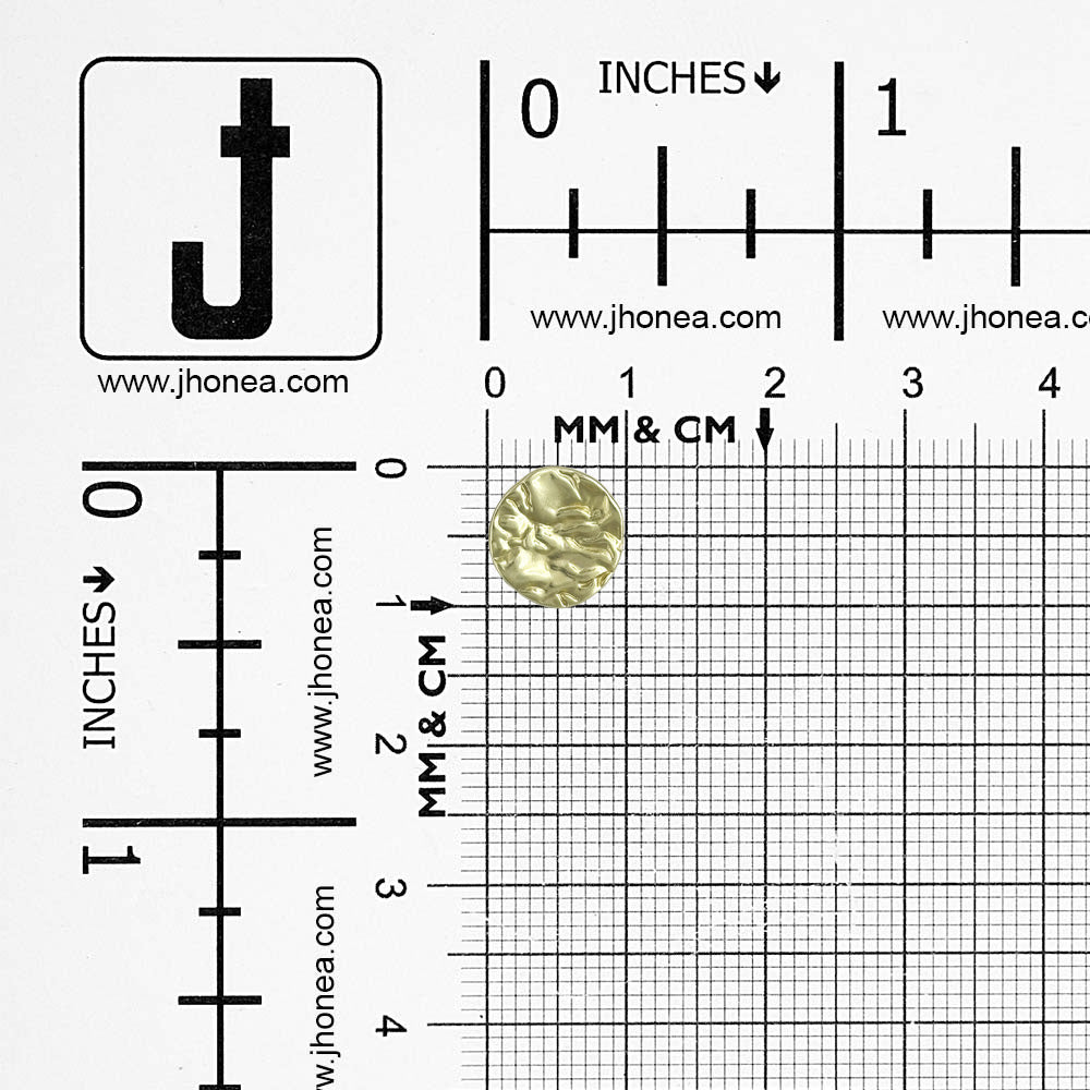 Round Shape Textured 10mm(16L) Classic Metal Shank Button