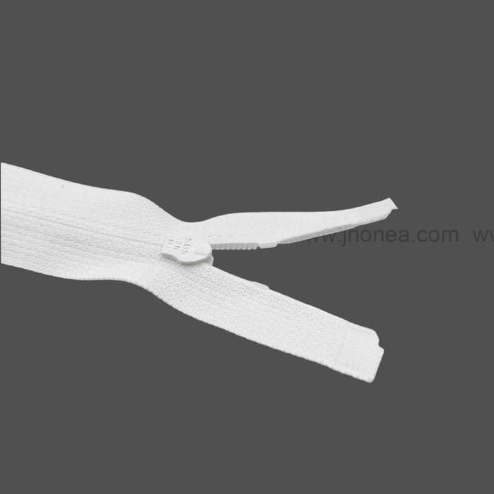 #3 Fancy Black/White Nylon Coil Open-End SBS Coil Zipper