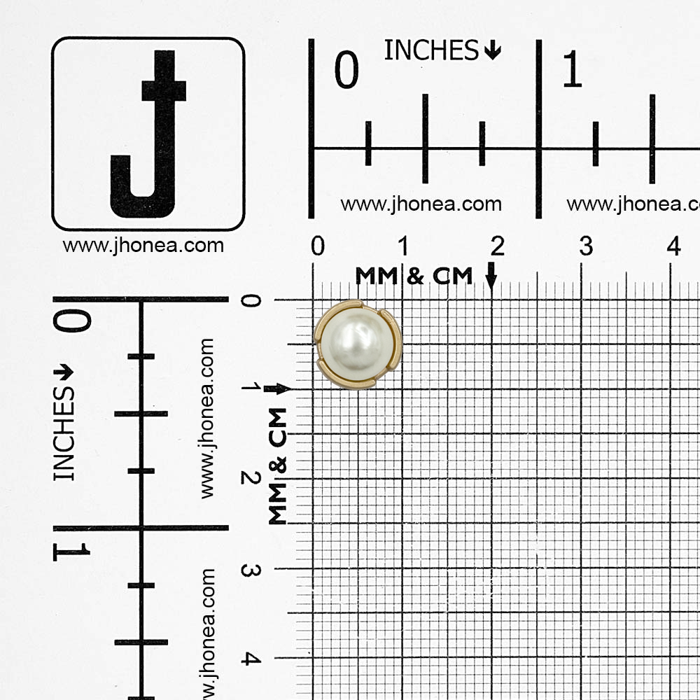 10mm (16L) Round Shape Cutting Edges Pearl Button