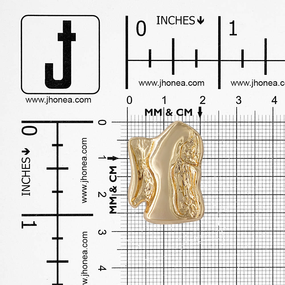 Decorative Abstract Design Shiny Finish Loop Buttons for Garments