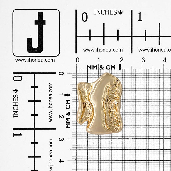 Decorative Abstract Design Shiny Finish Loop Buttons for Garments