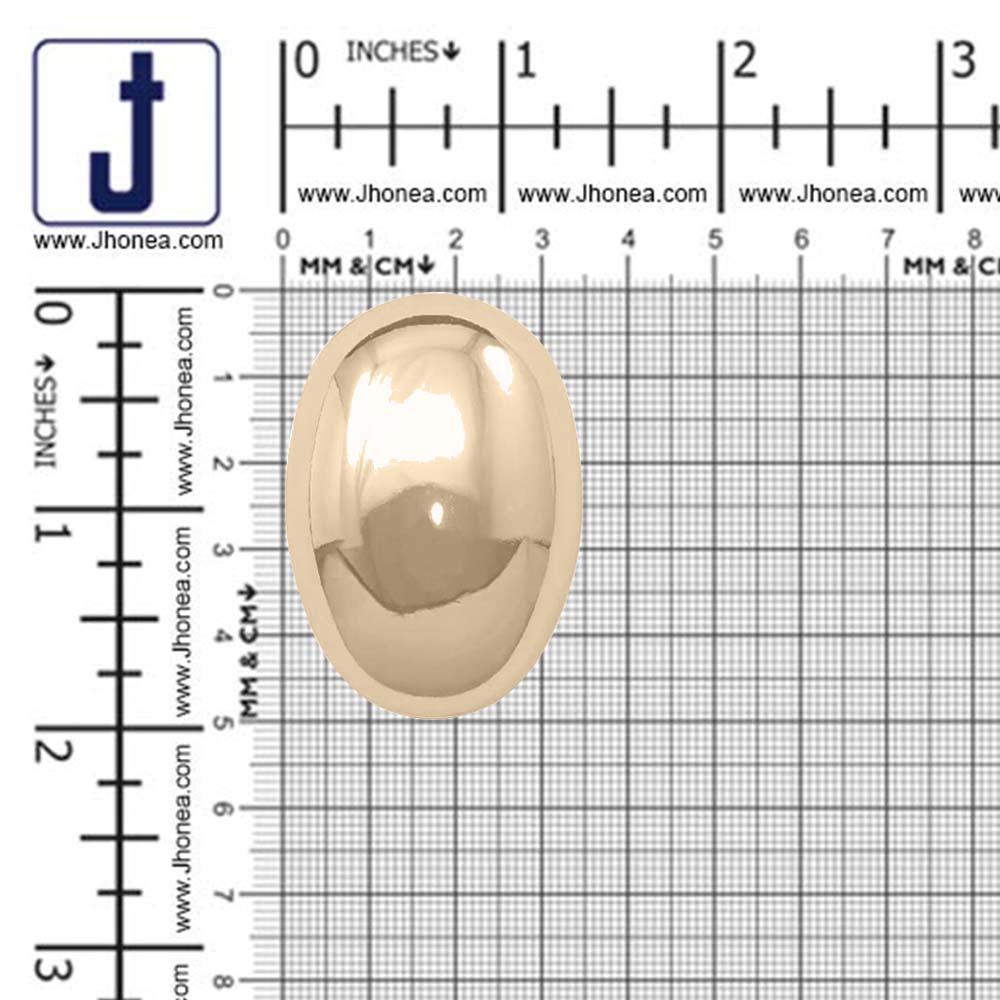 Classic Shiny Gold Metal Buckle with Smooth Oval Design