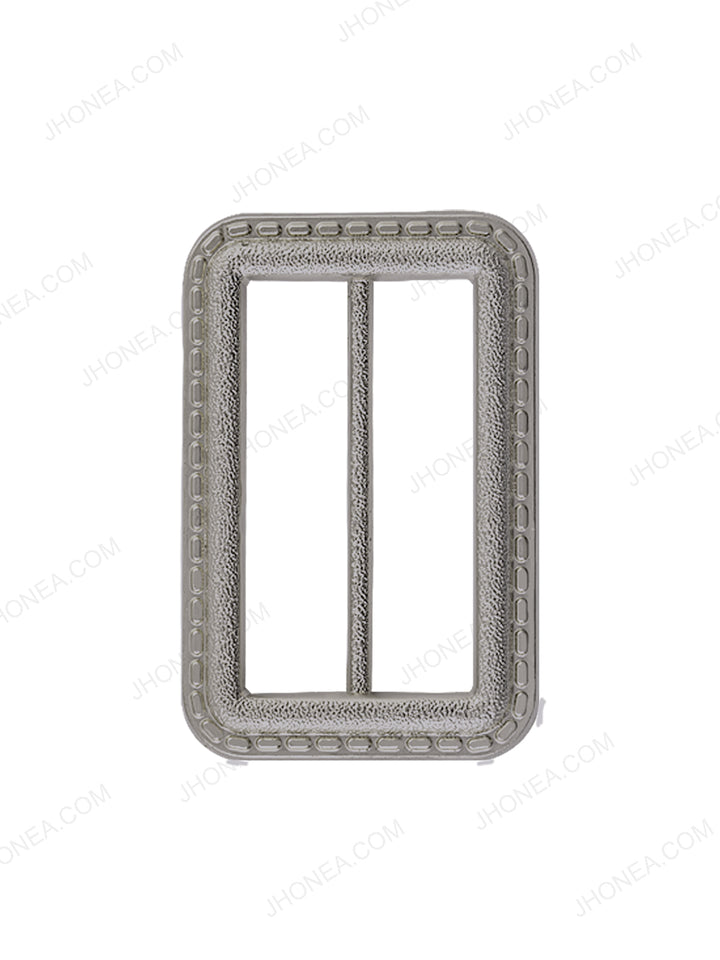 Accented Border Adjustable Webbing Strap Slider Buckle