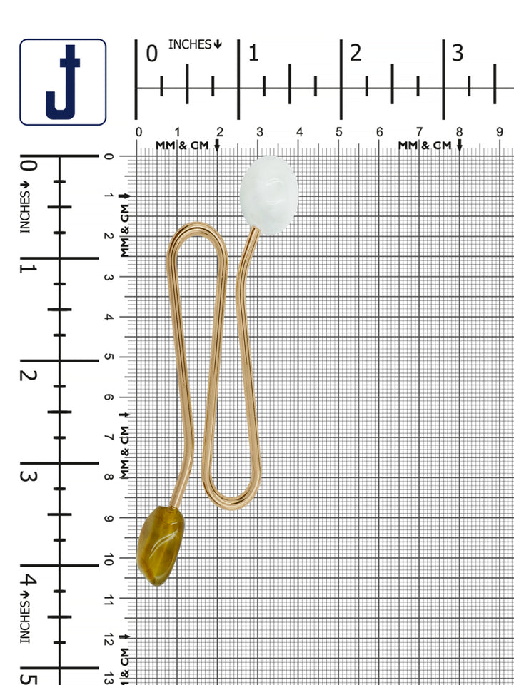 Shiny Gold Hook Metallic Curvy Style Fashion Accessory for Clothing