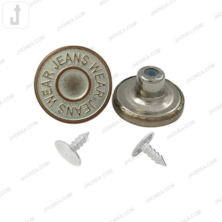 Antique Finish Metal Jeans Button for Denim Garments