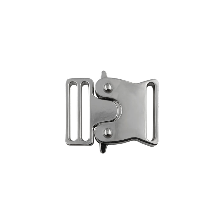 Classic Shiny Silver Luxury Design Rollercoaster Side Release Clasp Buckle