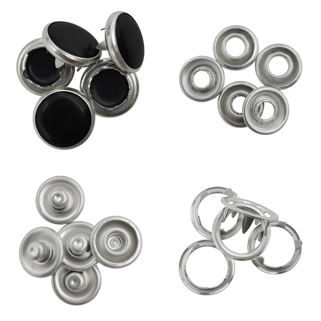 4-Part Prong Press Metal Studs Snap Buttons for Shirt/Kurta