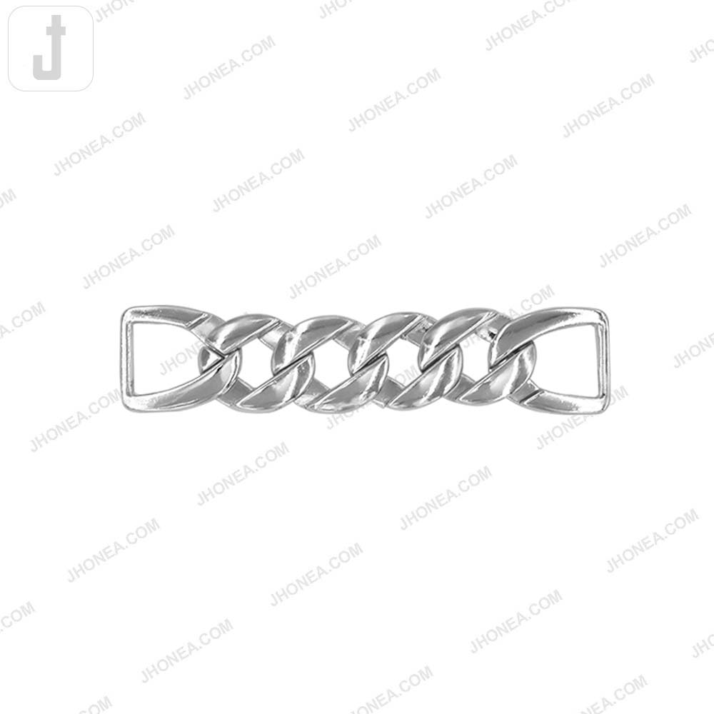 Quality Chain Design Shiny Silver Fashion Belt Buckle Accessory