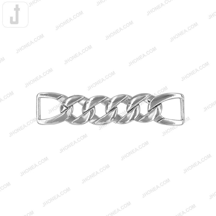 Quality Chain Design Shiny Silver Fashion Belt Buckle Accessory
