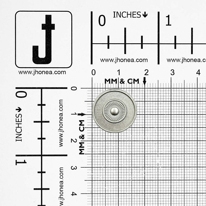 Elegant 17mm(28L) Matte Finish Metal Jeans Button for Denim Clothing